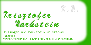 krisztofer markstein business card